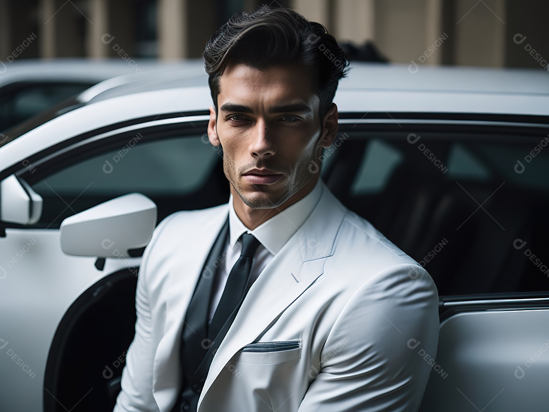 Imagem realista de homem jovem empresário