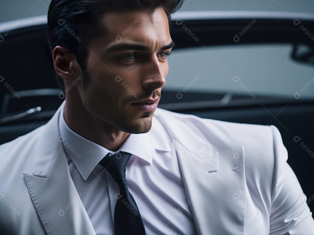 Imagem realista de homem jovem empresário