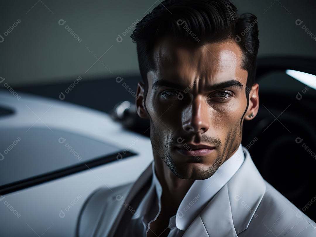 Imagem realista de homem jovem empresário