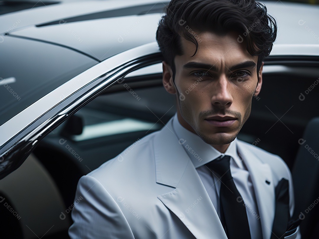 Imagem realista de homem jovem empresário