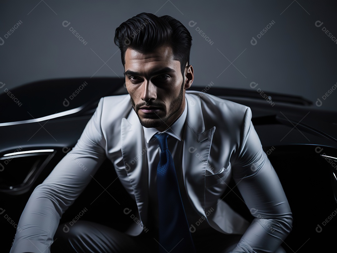 Imagem realista de homem jovem empresário