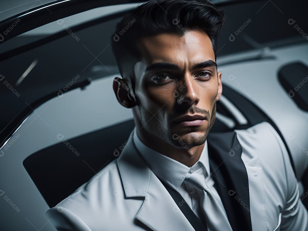 Imagem realista de homem jovem empresário