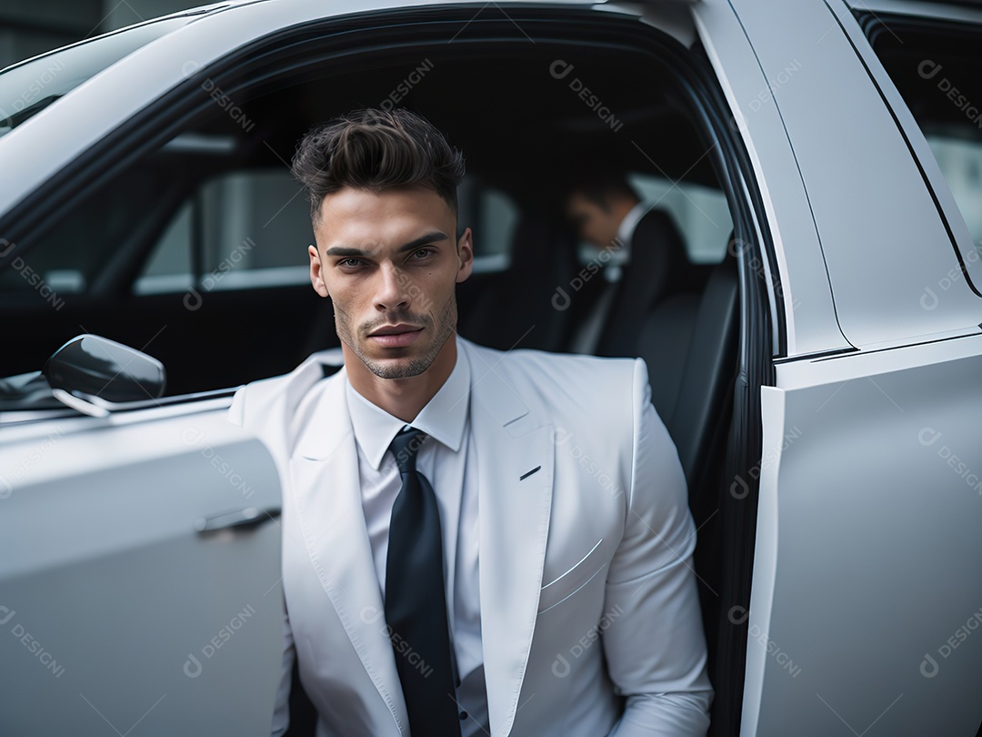 Imagem realista de homem jovem empresário