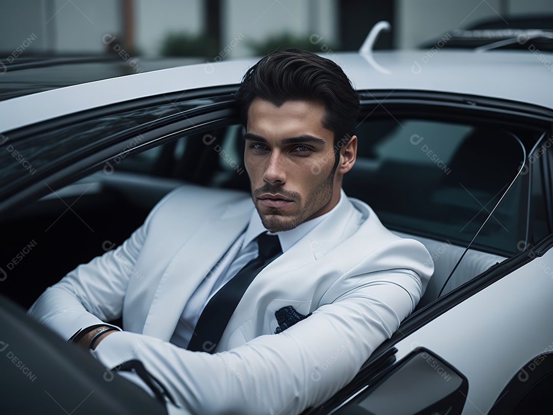 Imagem realista de homem jovem empresário