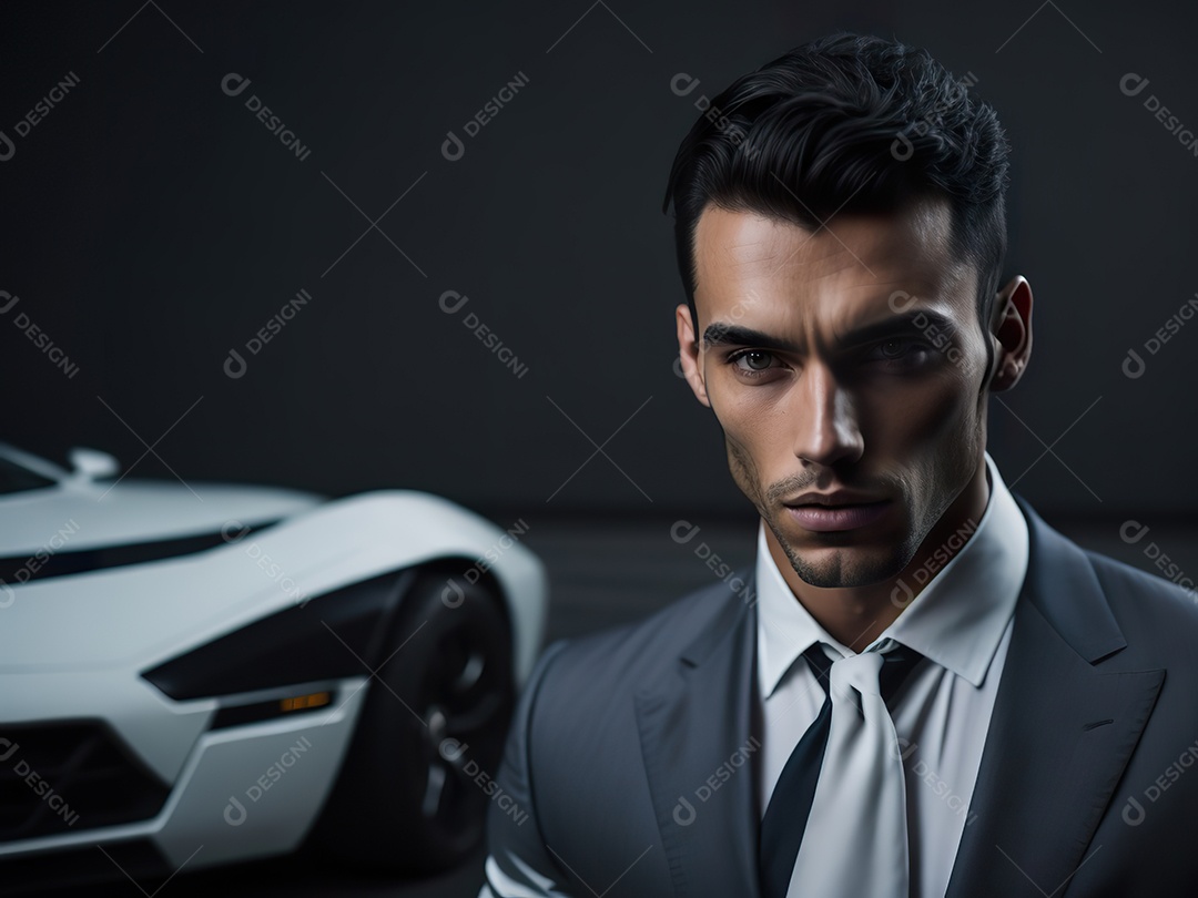 Imagem realista de homem jovem empresário