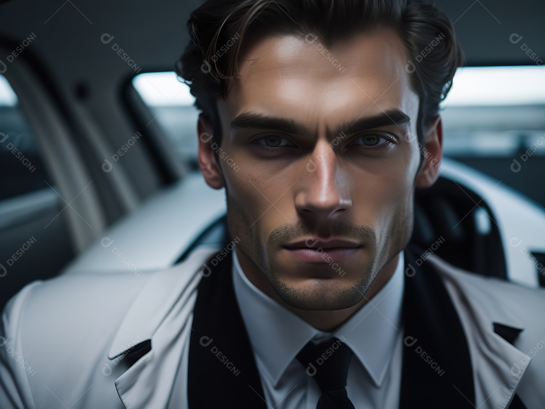 Imagem realista de homem jovem empresário