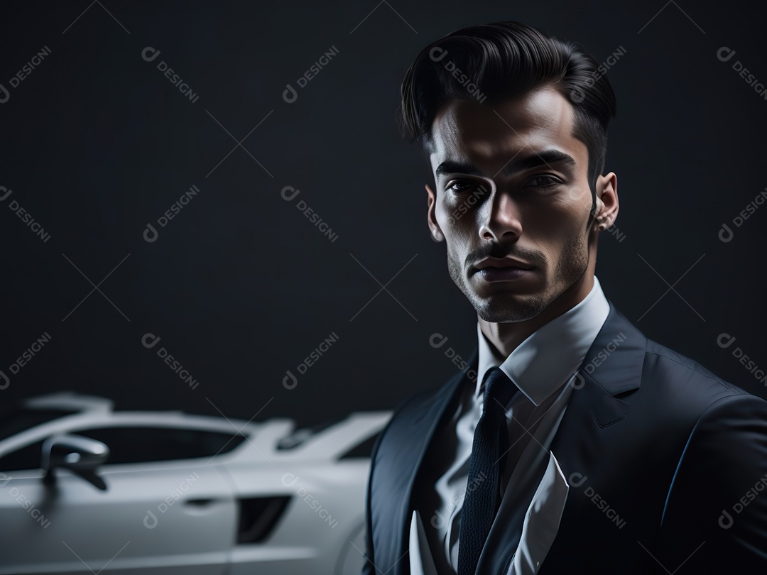 Imagem realista de homem jovem empresário