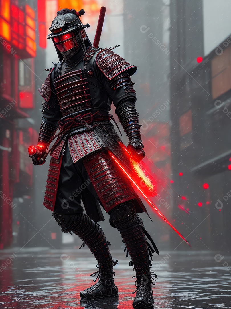 Imagem realista samurai.