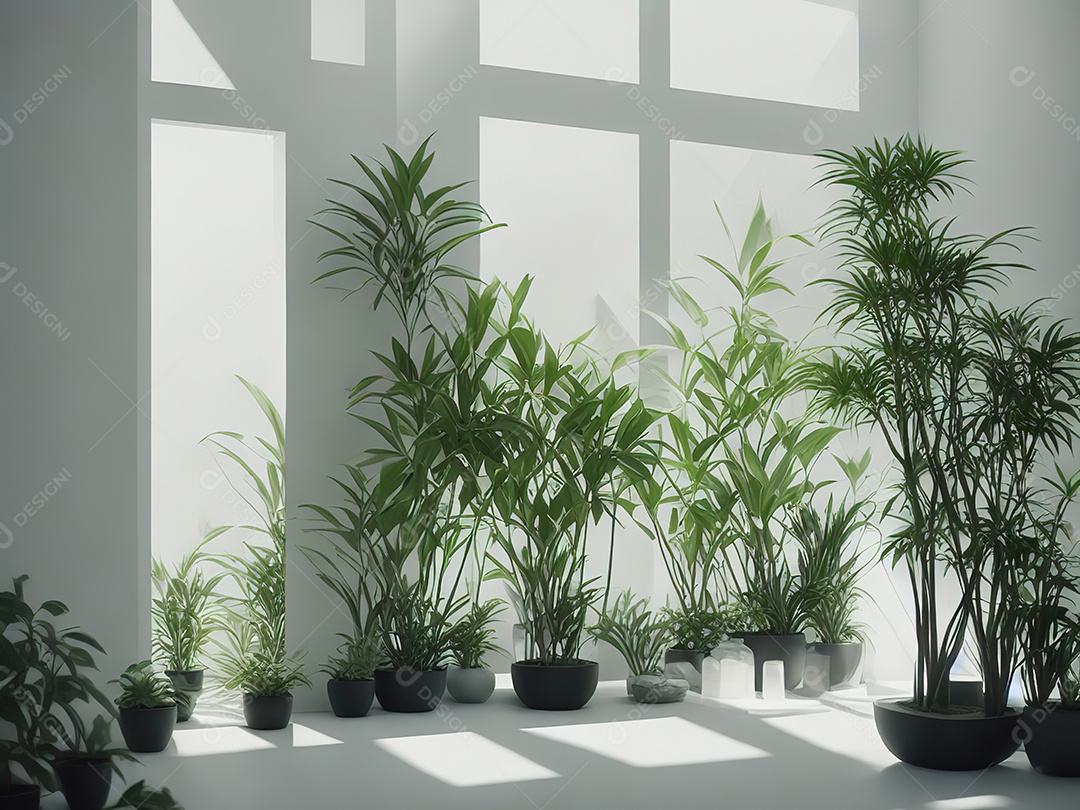 Sala zen para meditação com cristais e lotes