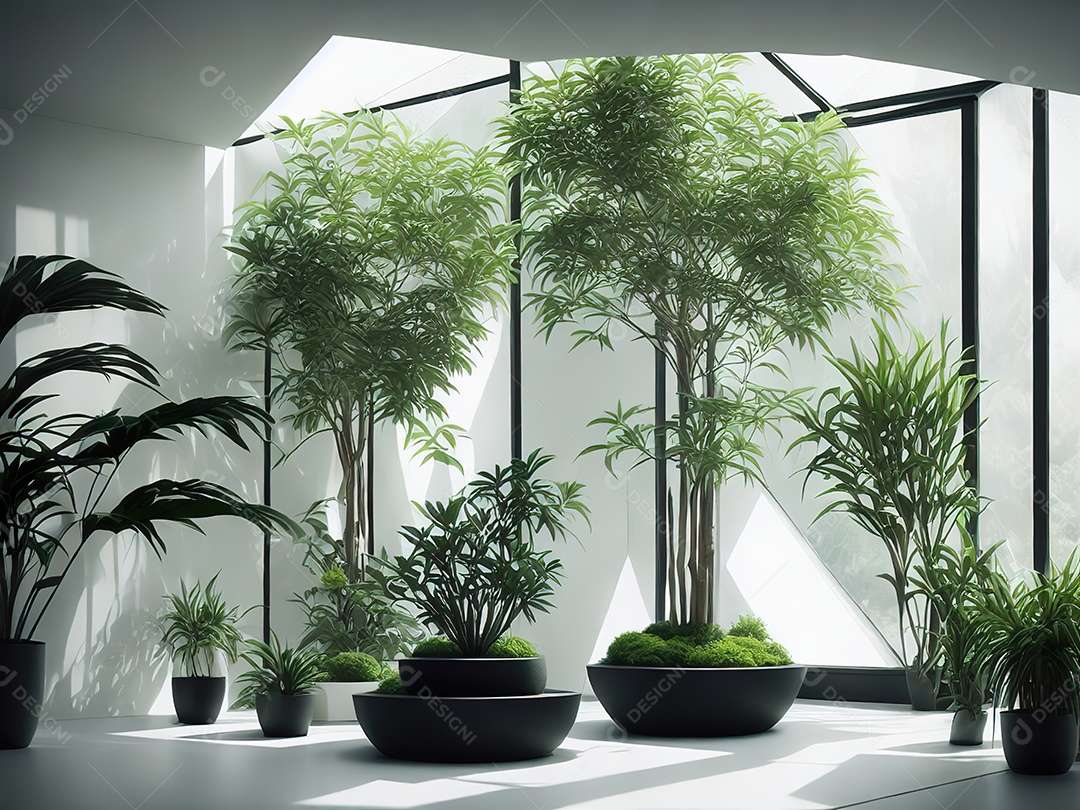 Sala zen para meditação com cristais e lotes