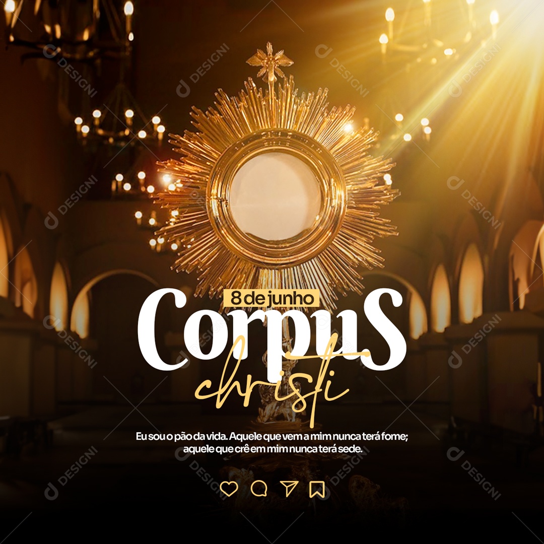 Corpus Christi O Pão Da Vida Social Media PSD Editável
