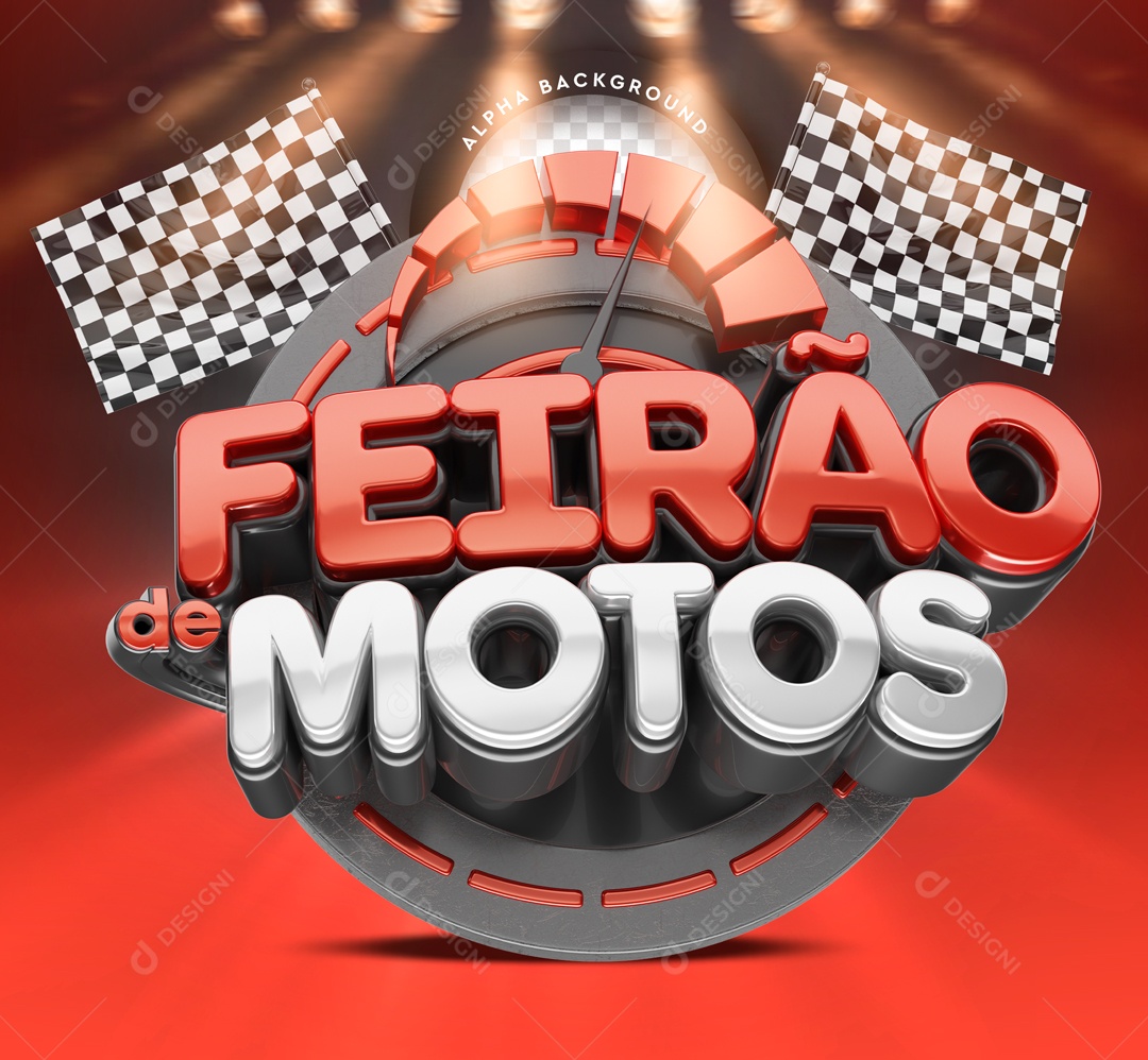 Selo 3D Feirão De Motos Concessionária Para Composição PSD