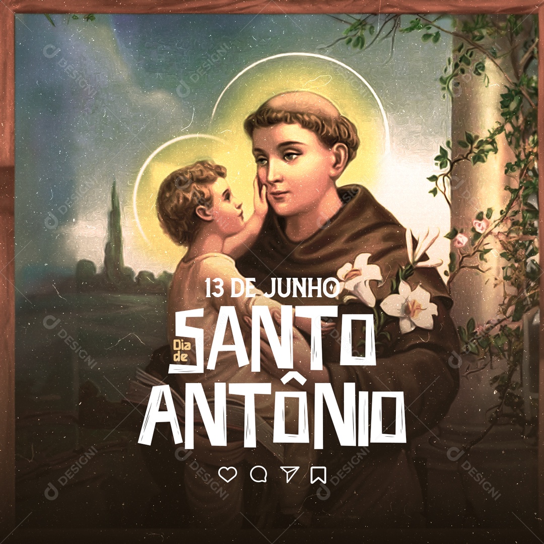 Social Media Dia De Santo Antônio PSD Editável