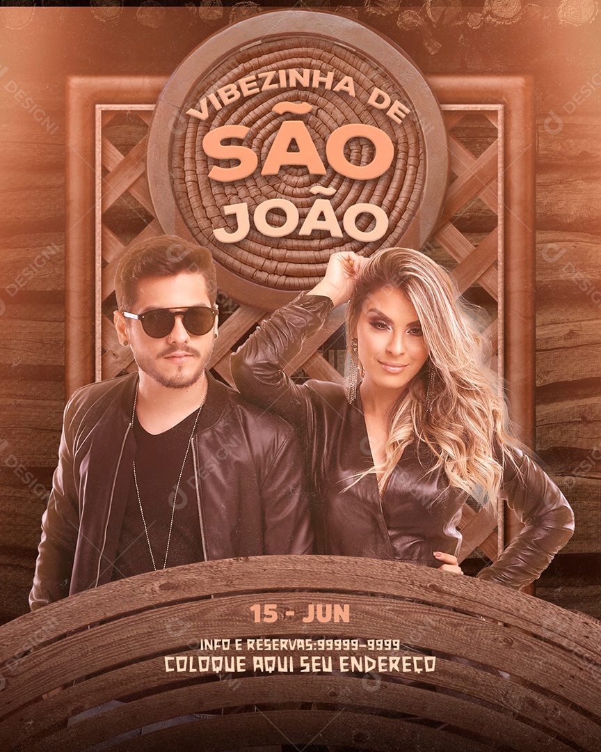 Flyer Vibezinha de São João Social Media PSD Editável