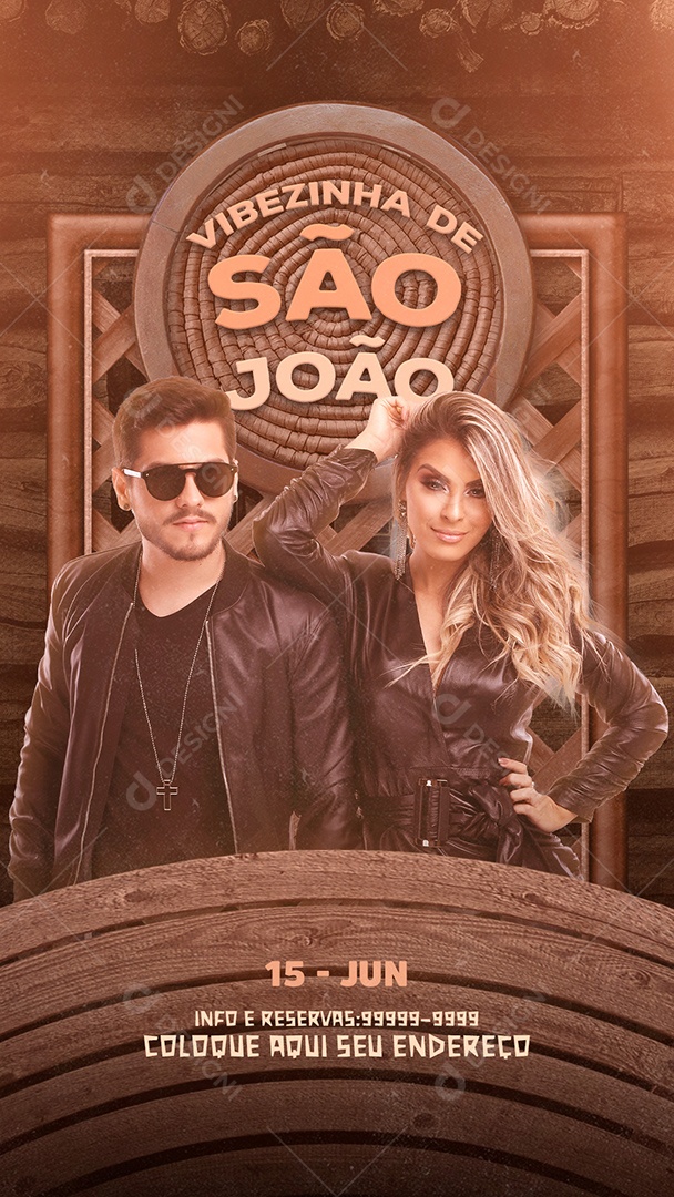 Flyer Story Vibezinha de São João Social Media PSD Editável