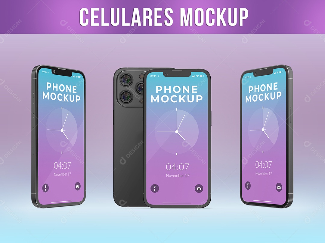 Celular Mockup Smartphone PSD Editável
