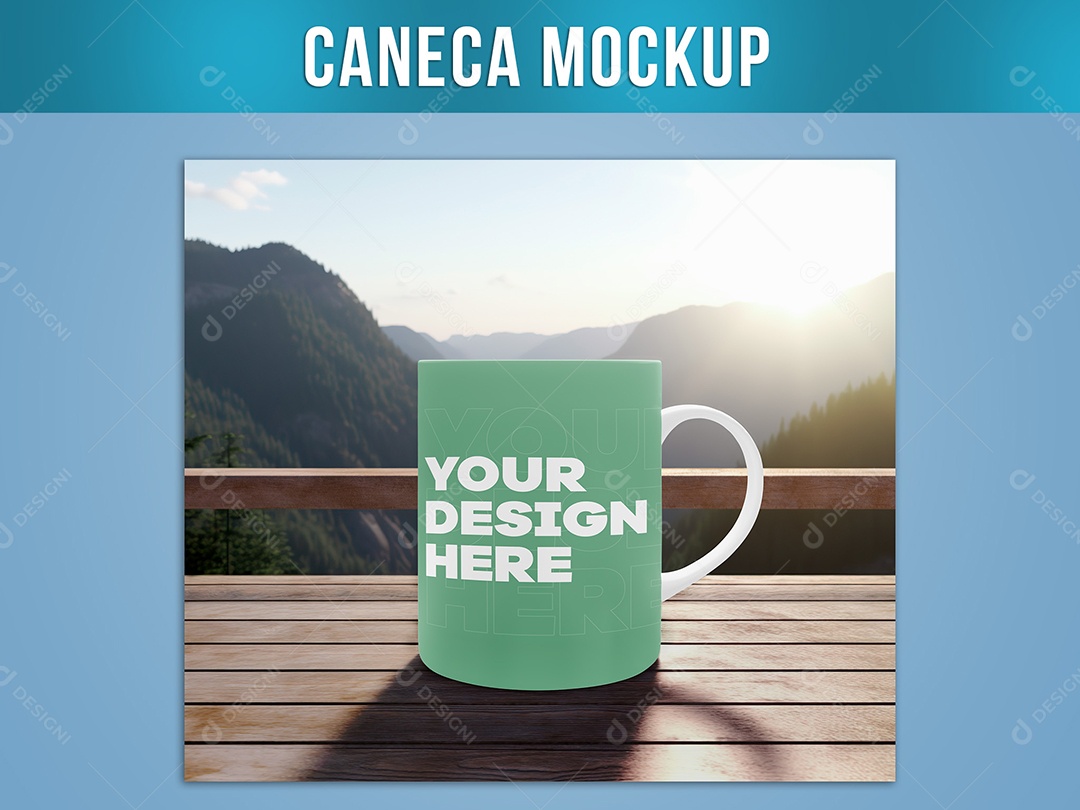 Caneca Xícara Mockup PSD Editável