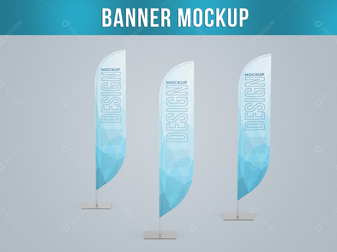 Banner Placa Mockup Publicidade PSD Editável