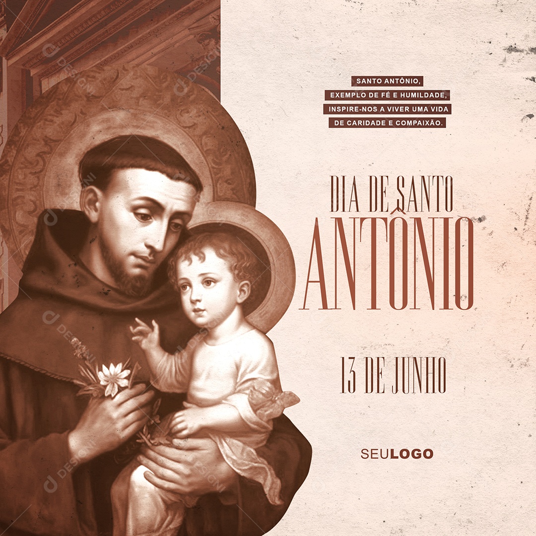 Social Media Dia De Santo Antônio 13 De Junho PSD Editável