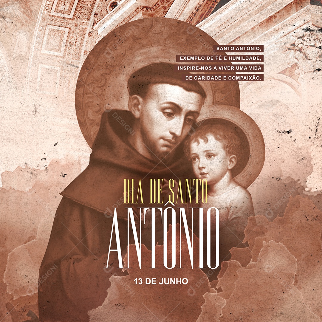 Dia De Santo Antônio 13 De Junho Social Media PSD Editável