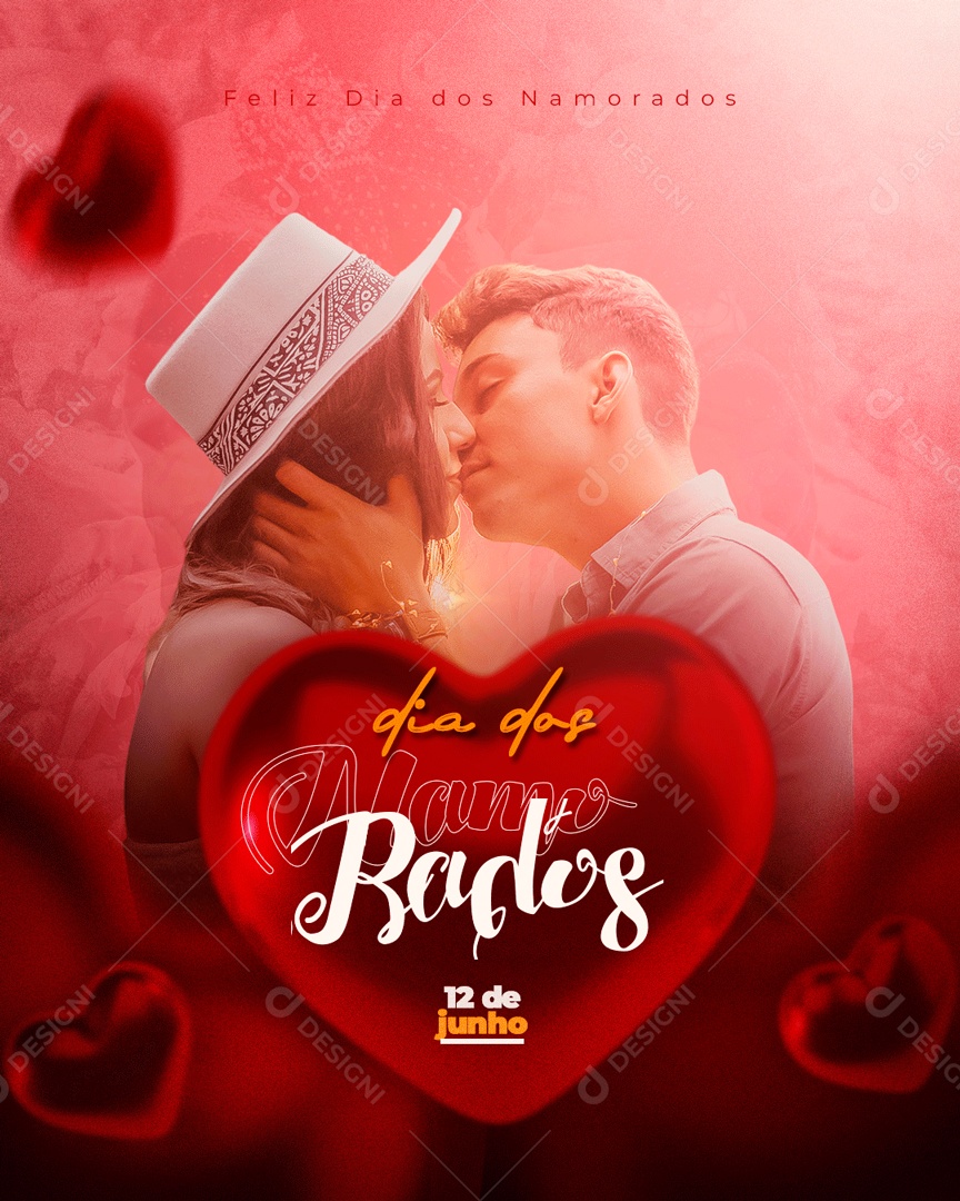 Social Media Feed Valentine's Day June 12th Editable PSD