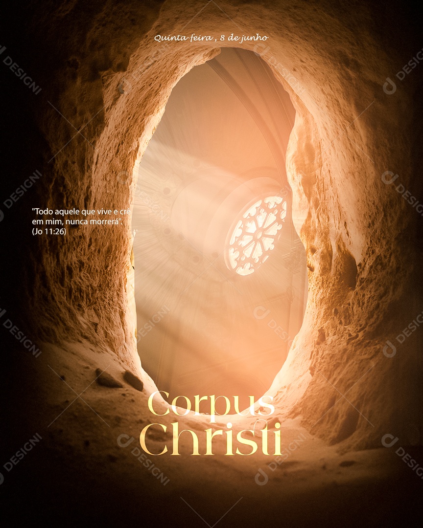 Social Media Feed Corpus Christi Nunca Morrerá PSD Editável