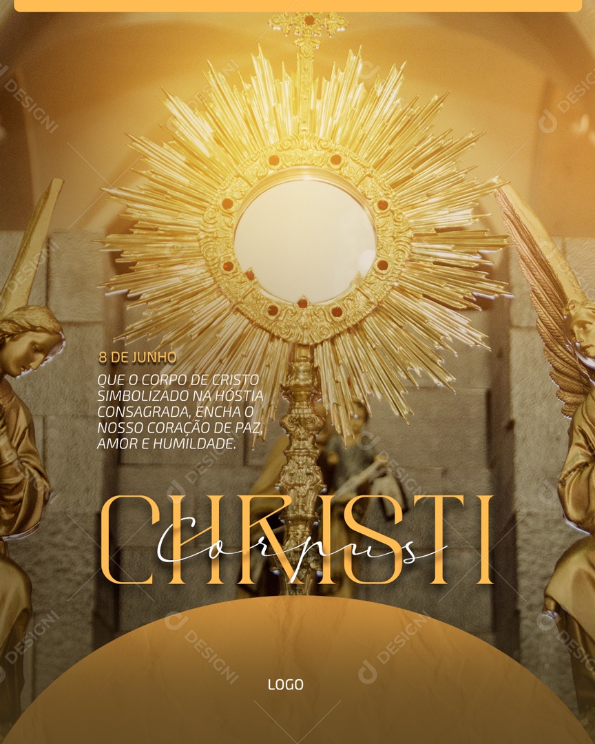 Social Media Feed Amor e Humidade Corpus Christi PSD Editável