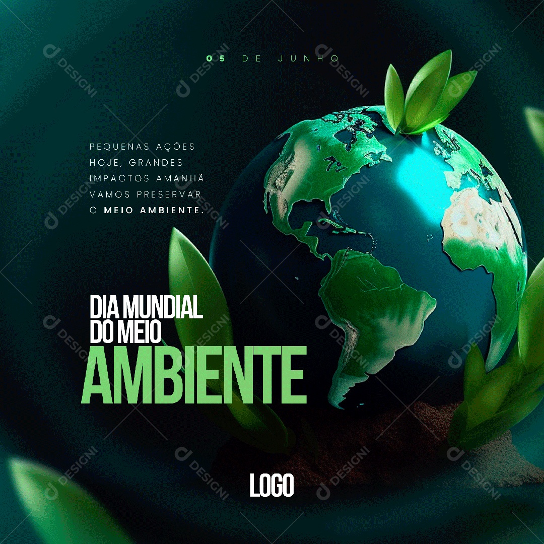 Dia Mundial Do Meio Ambiente Vamos Preservar Social Media PSD Editável