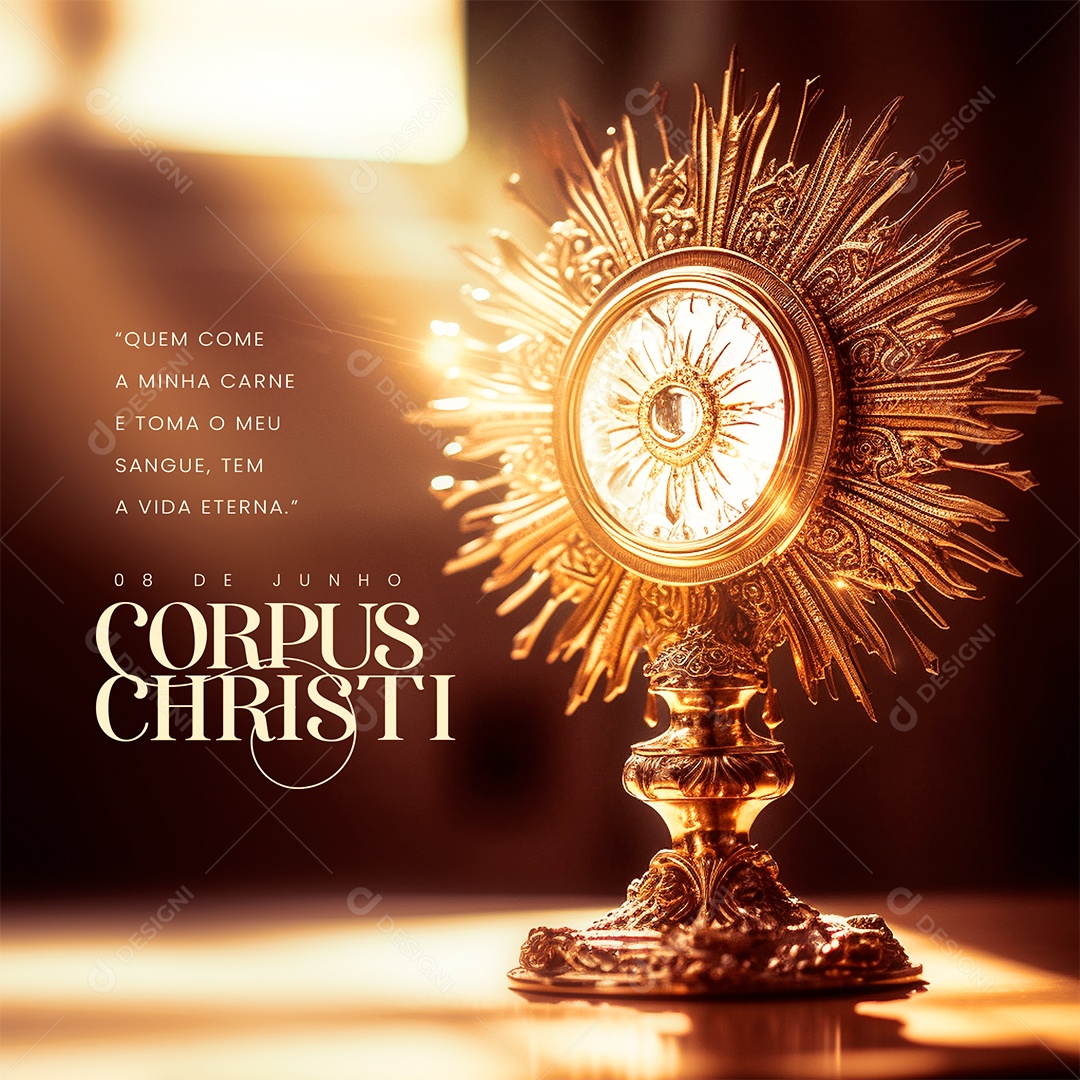 Corpus Christi Vida Eterna Social Media PSD Editável
