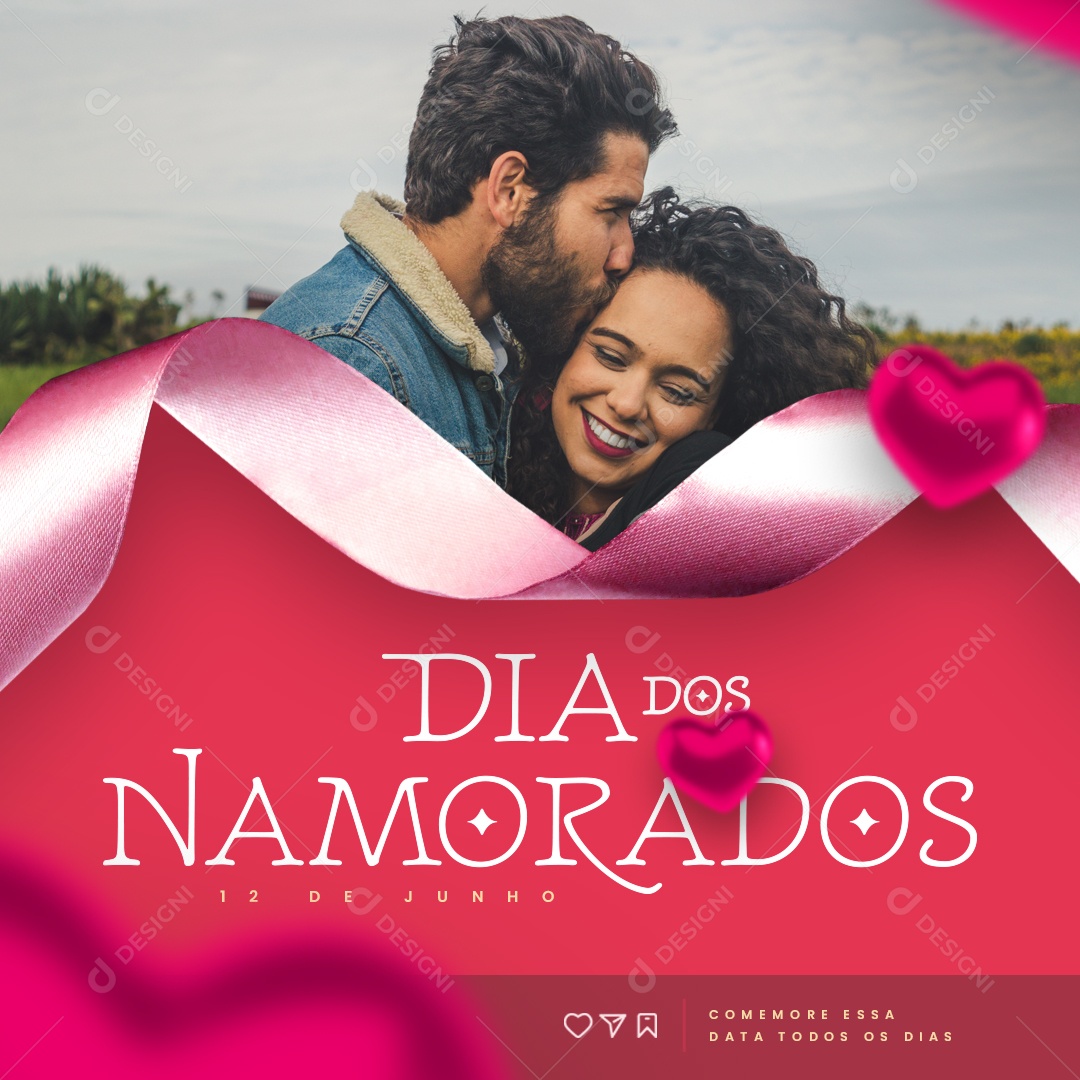 Dia Dos Namorados Comemore O Amor Social Media PSD Editável