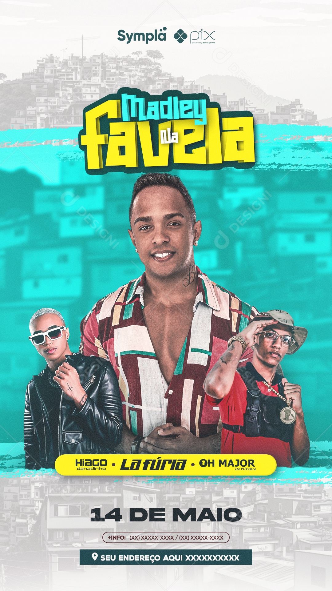 Store Show Medley Da Favela Flyer Social Media PSD Editável