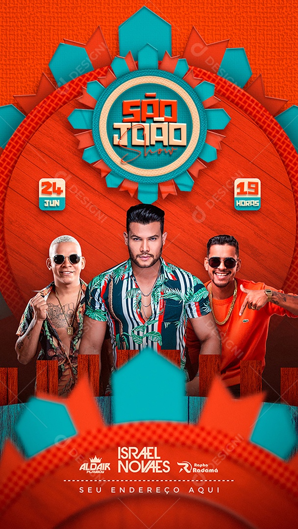 Stories Show De São João Flyer Social Media PSD Editável