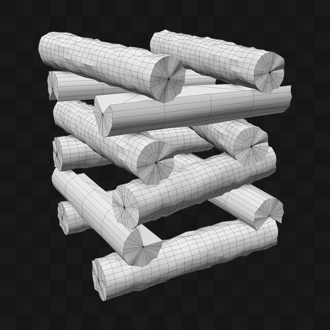 Madeira Empilhada - Modelo 3D