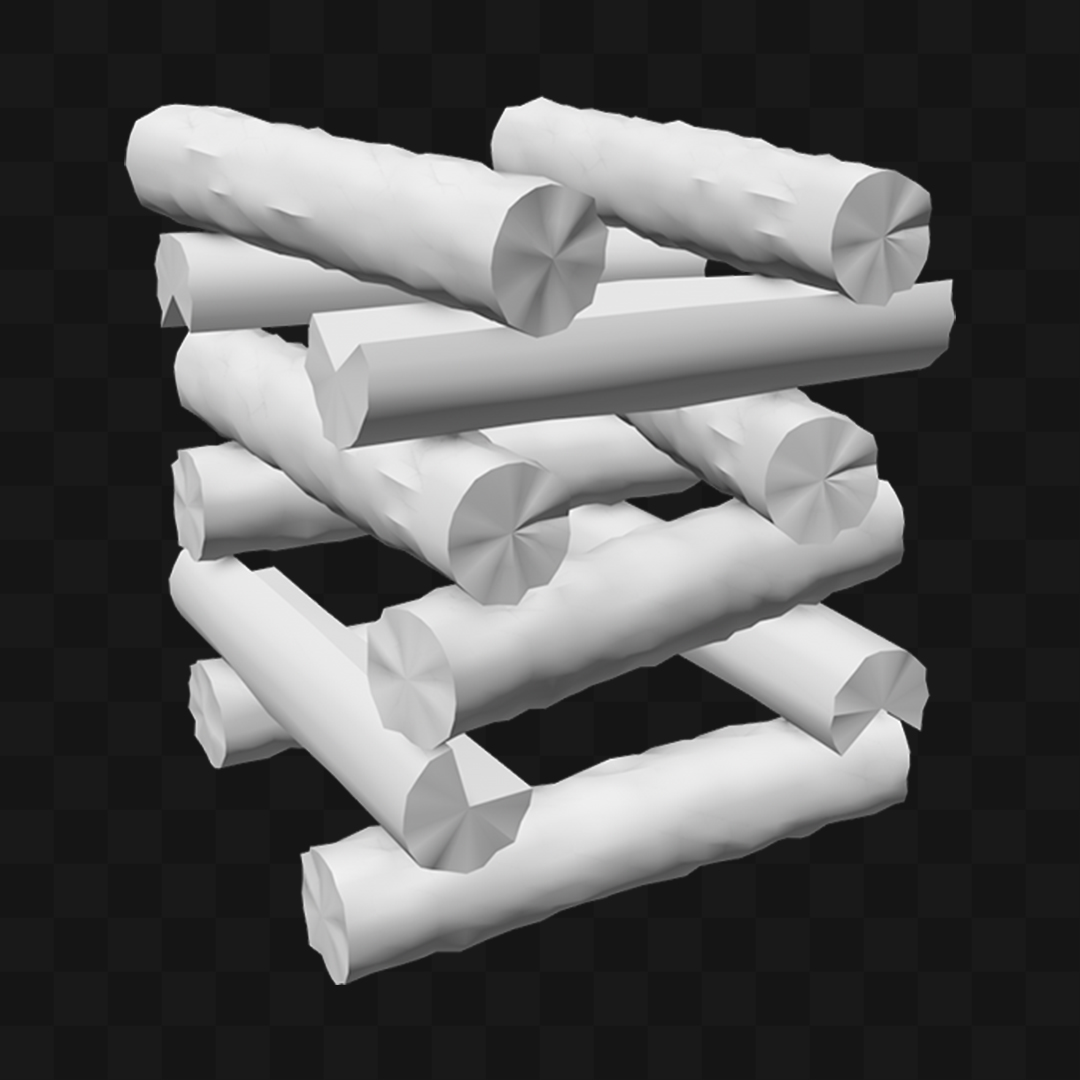 Madeira Empilhada - Modelo 3D