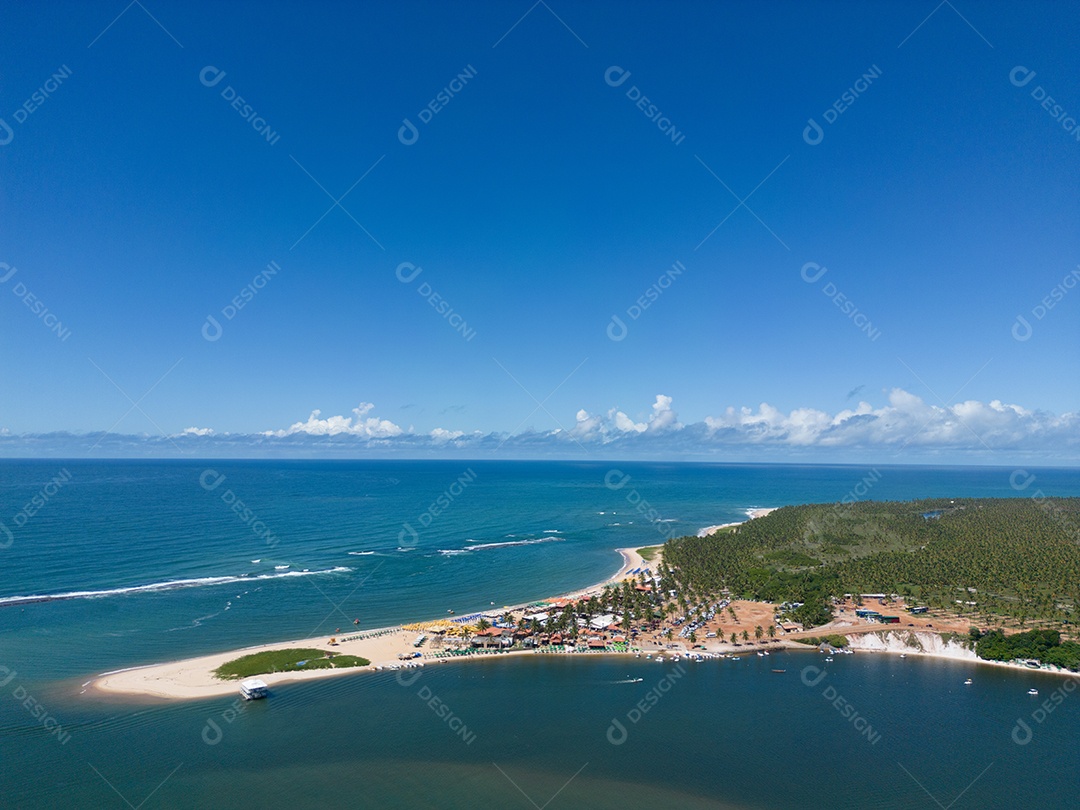 Praia do gunga vista aerea