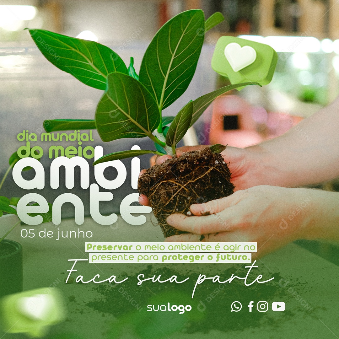Preservar O Meio Ambiente é Agir No Presente Dia Mundial Do Meio Ambiente Social Media PSD Editável