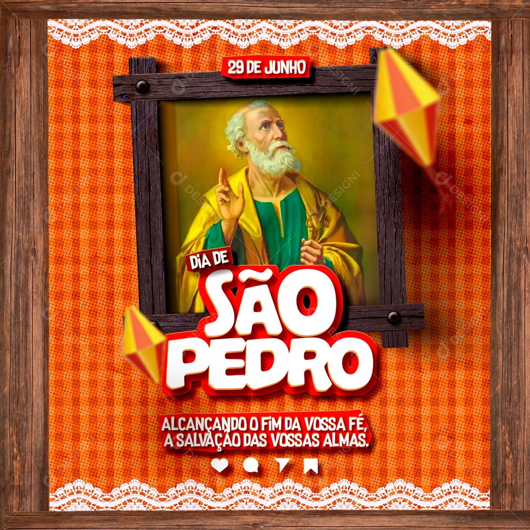 Dia De São Pedro Salvação Das Vossas Almas Social Media PSD Editável