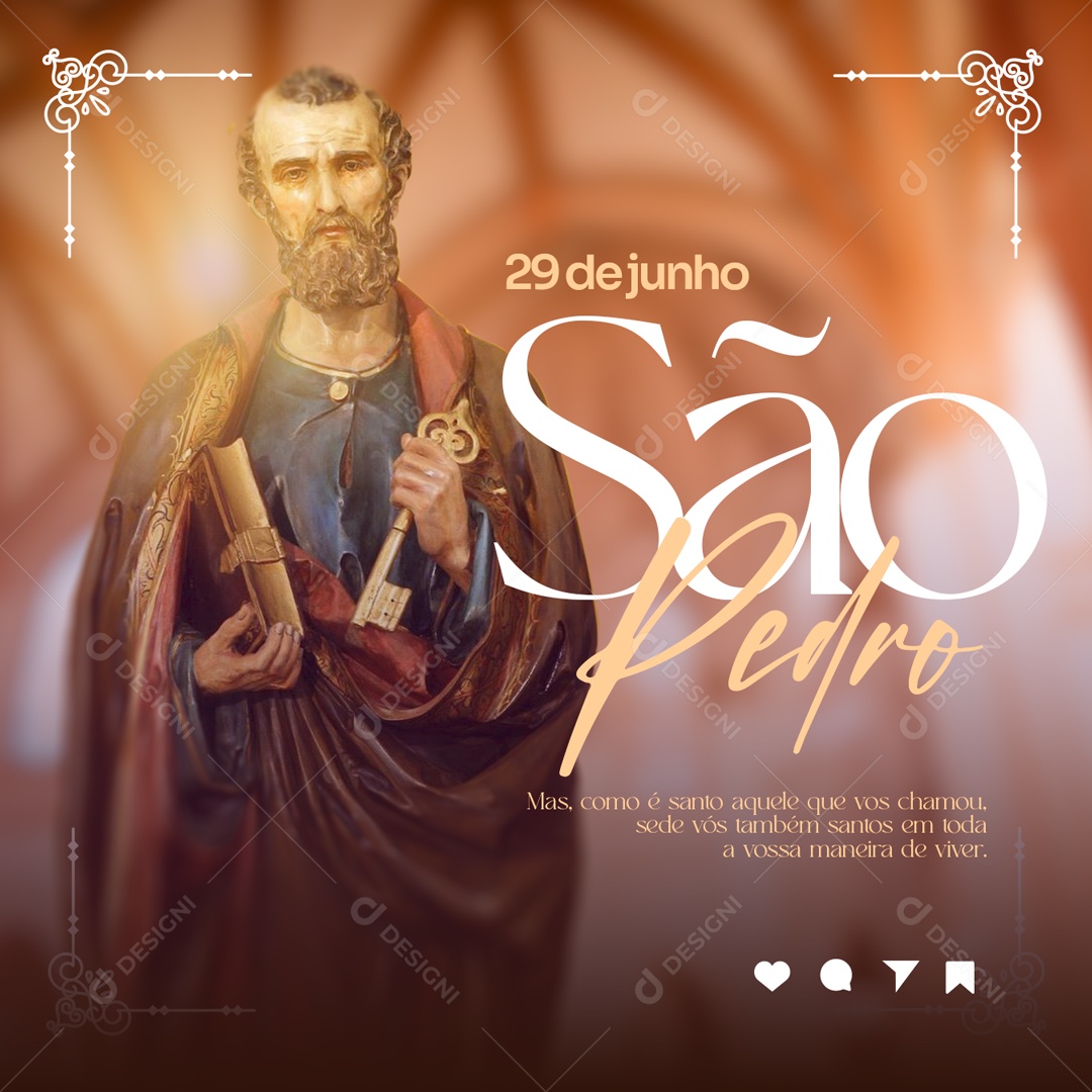 Social Media 29 De Junho São Pedro PSD Editável