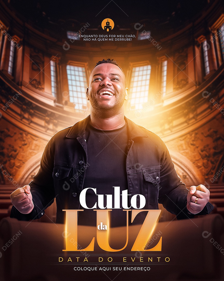 Culto da Luz Social Media PSD Editável