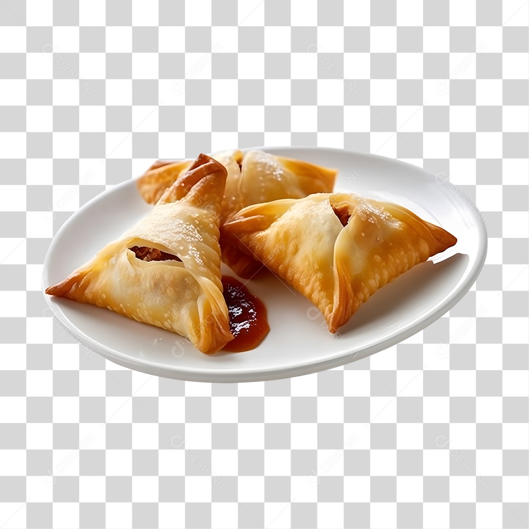 Pratos Com Empanados PNG Transparente