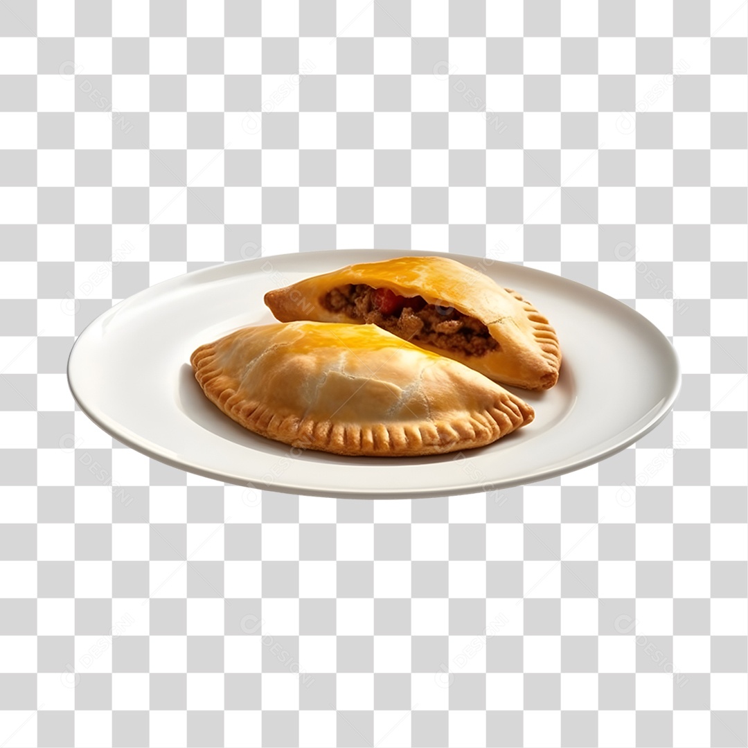 Comida Típica Prato Com Empada PNG Transparente