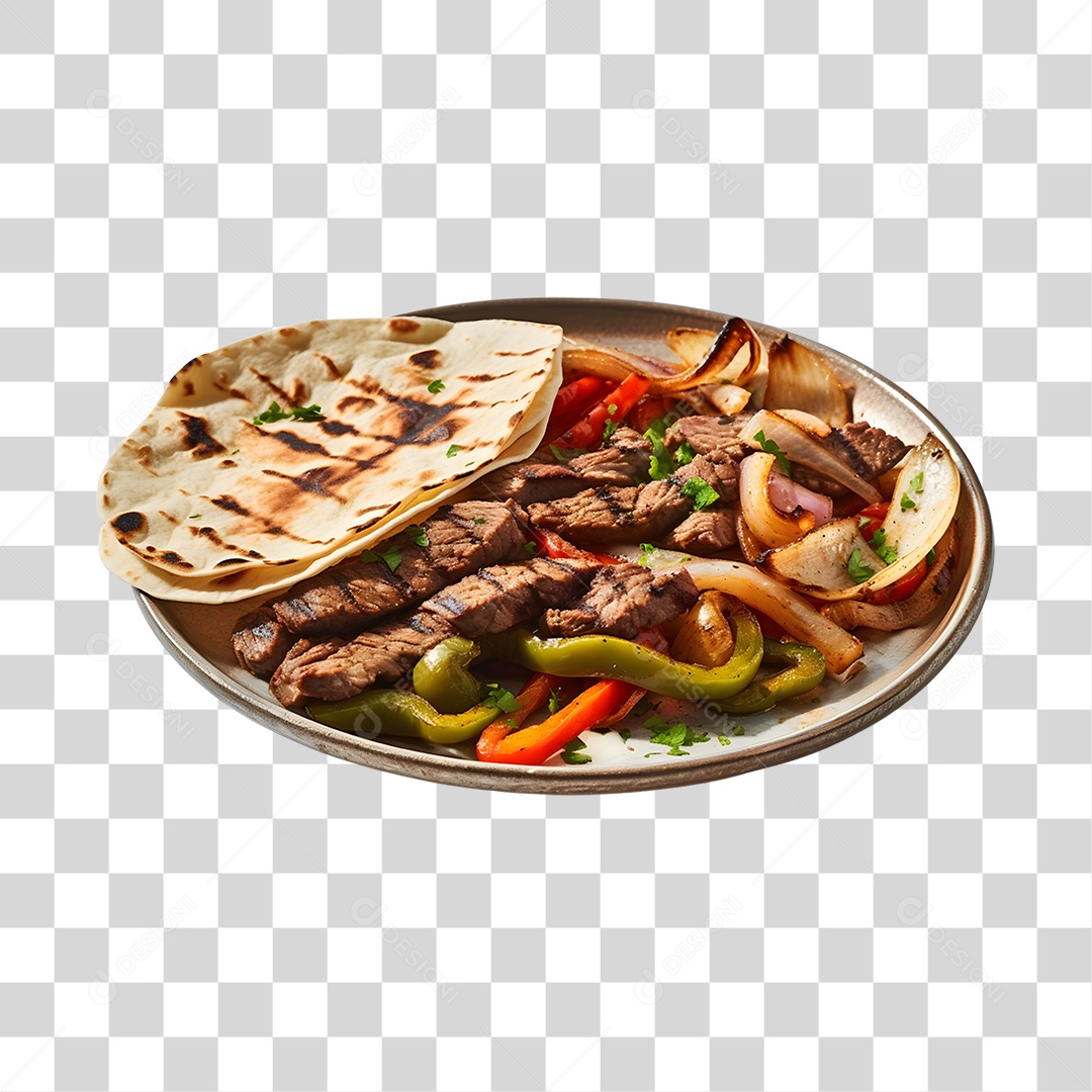 Prato Com Panquecas Carene E Salada PNG Transparente