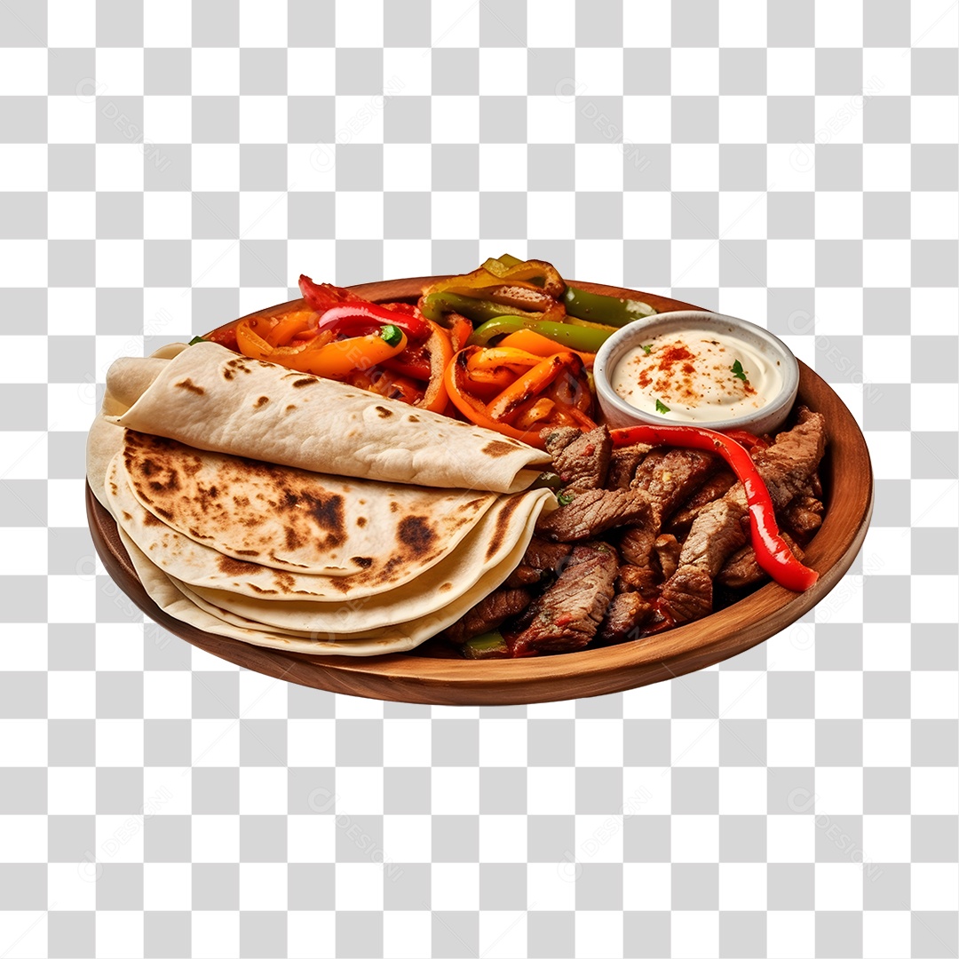 Prato Com Panquecas Carene E Salada PNG Transparente