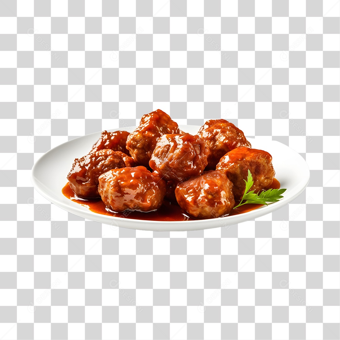 Comida Típica Prato De Almondegas PNG Transparente