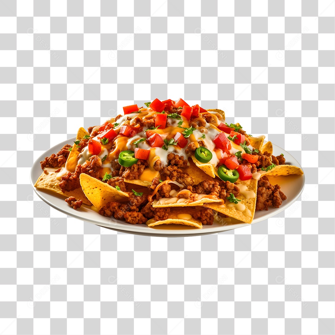 Comida Típica  Prato De Nachos PNG Transparente