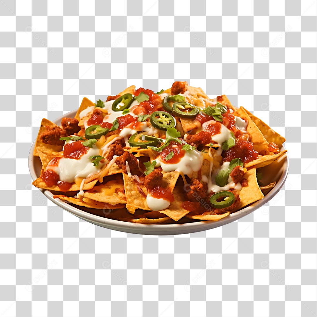 Comida Típica Nachos PNG Transparente