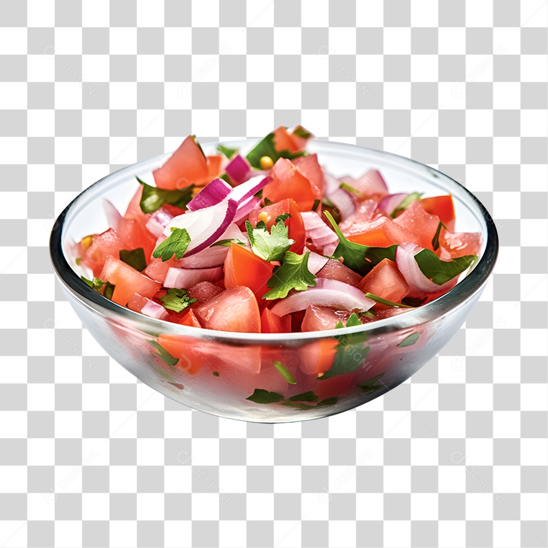 Tigela De Vidro Com Salada PNG Transparente