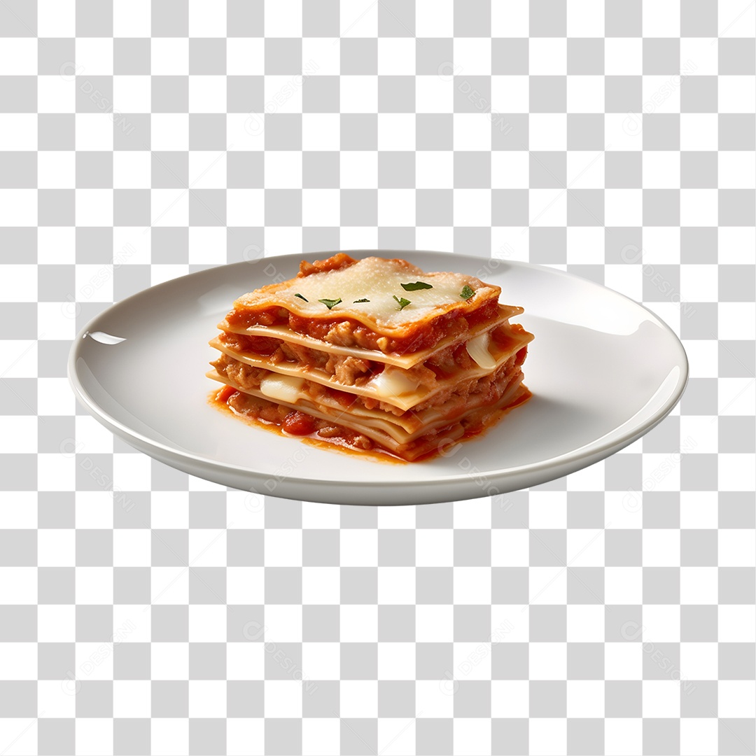 Prato De Comida Lasanha PNG Transparente