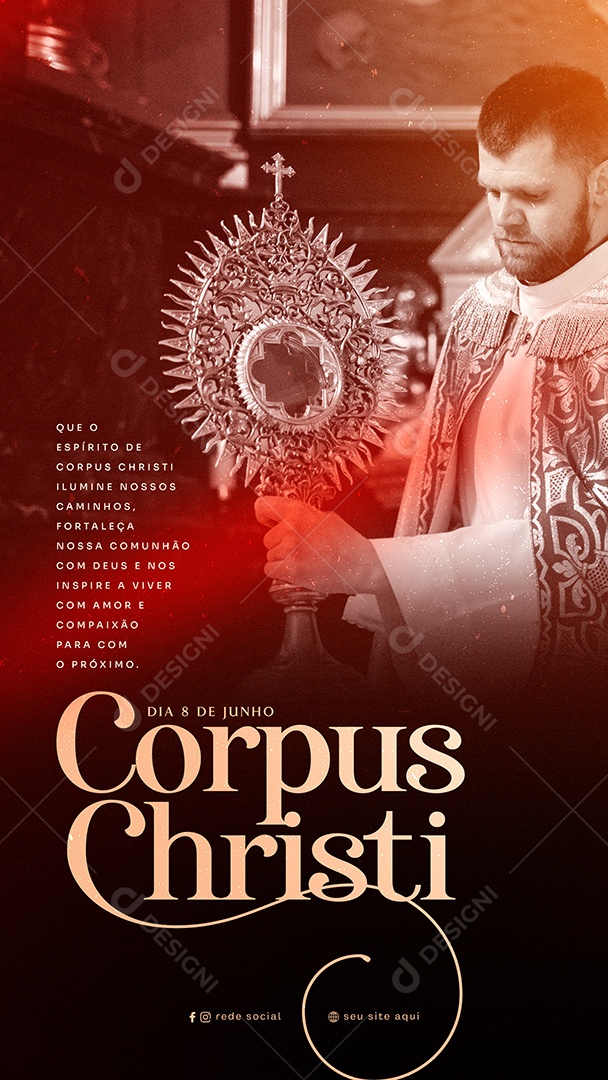 Story 8 de Junho Corpus Christi Social Media PSD Editável