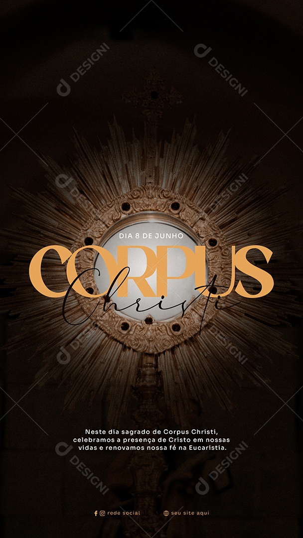 Story 8 de Junho Corpus Christi Social Media PSD Editável
